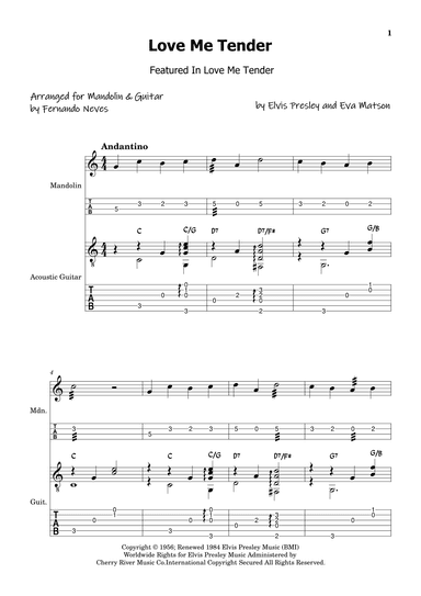 Love Me Tender (arr. FERNANDO LUIZ NEVES)