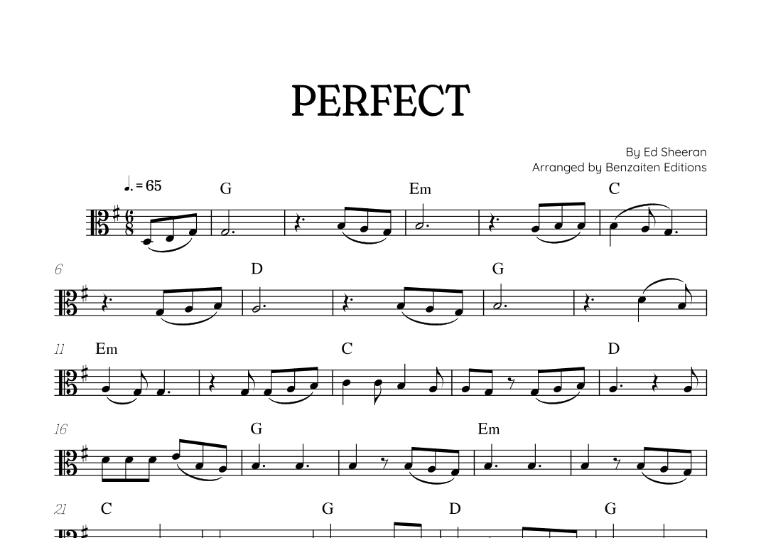 Perfect (arr. Benzaiten Editions)