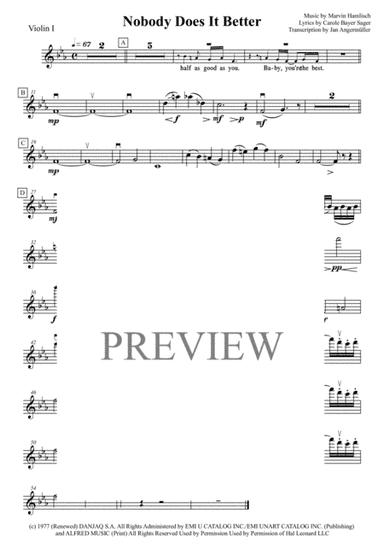 Nobody Does It Better from THE SPY WHO LOVED ME (arr. Jan Angermüller)