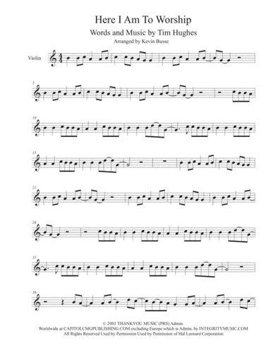 Here I Am To Worship (arr. Kevin Busse)
