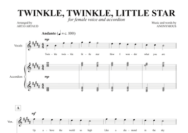 Twinkle Twinkle Little Star (arr. Art.o Artaud)