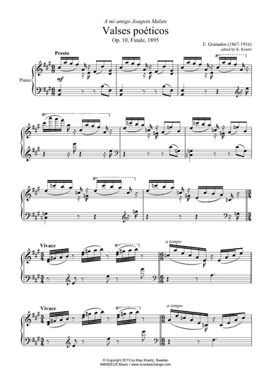 Valses poeticos Op. 10, Finale, for piano solo (arr. K. Krantz)