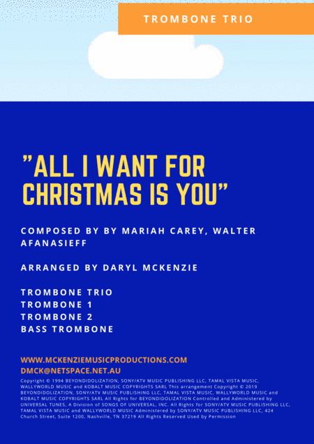 All I Want For Christmas Is You (arr. Daryl McKenzie)