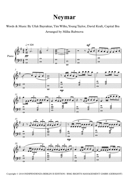 Neymar (arr. Milka Rubtsova)