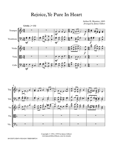 Rejoice, Ye Pure In Heart (arr. James Gilbert)