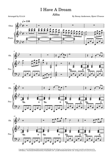 I Have A Dream (arr. E.A Jr)