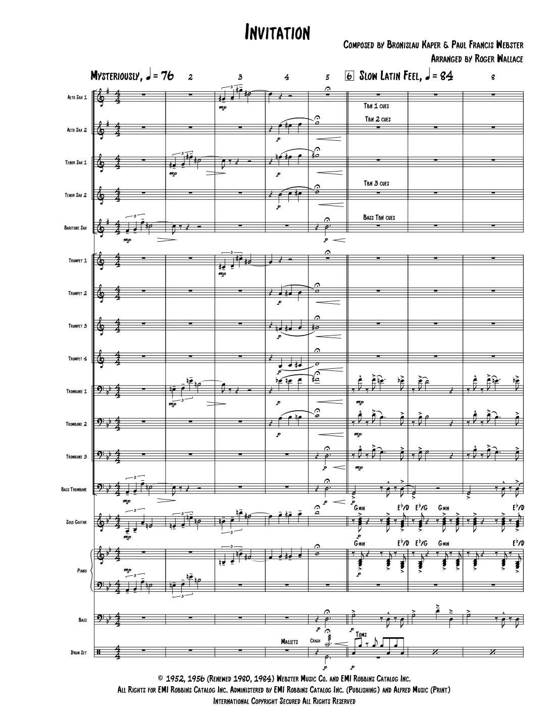 Invitation (arr. Roger Wallace)