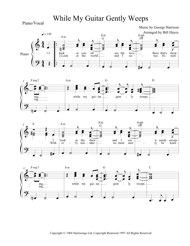 While My Guitar Gently Weeps (arr. Bill Hayes)