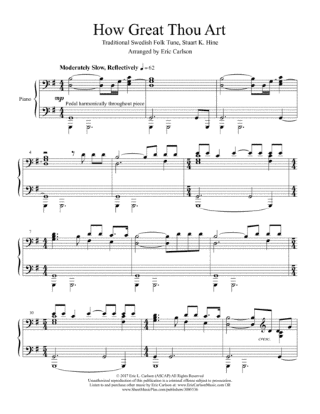 How Great Thou Art (arr. Eric L Carlson (ASCAP))