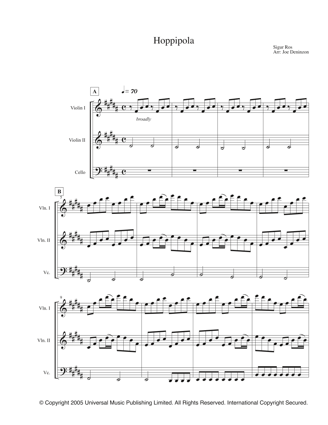 Hoppipolla (arr. Joe Deninzon)