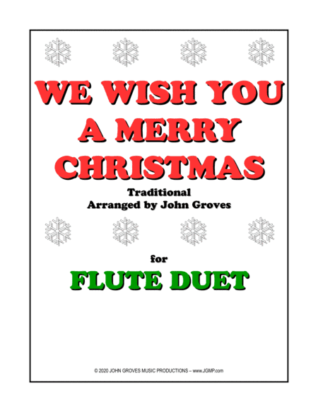 We Wish You A Merry Christmas - Flute Duet (arr. John Groves)