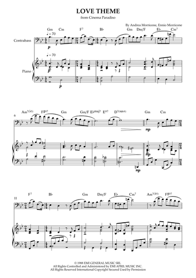 Love Theme (tema D'amore) (arr. Karen Gueiros)