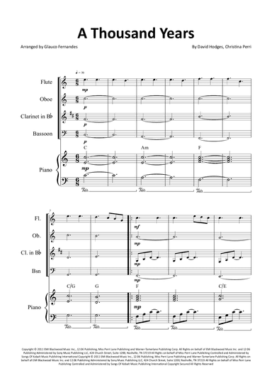 A Thousand Years (arr. Glauco Fernandes)