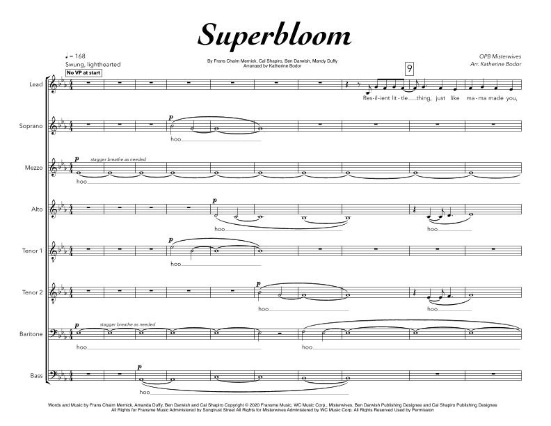 Superbloom (arr. Katherine Bodor)