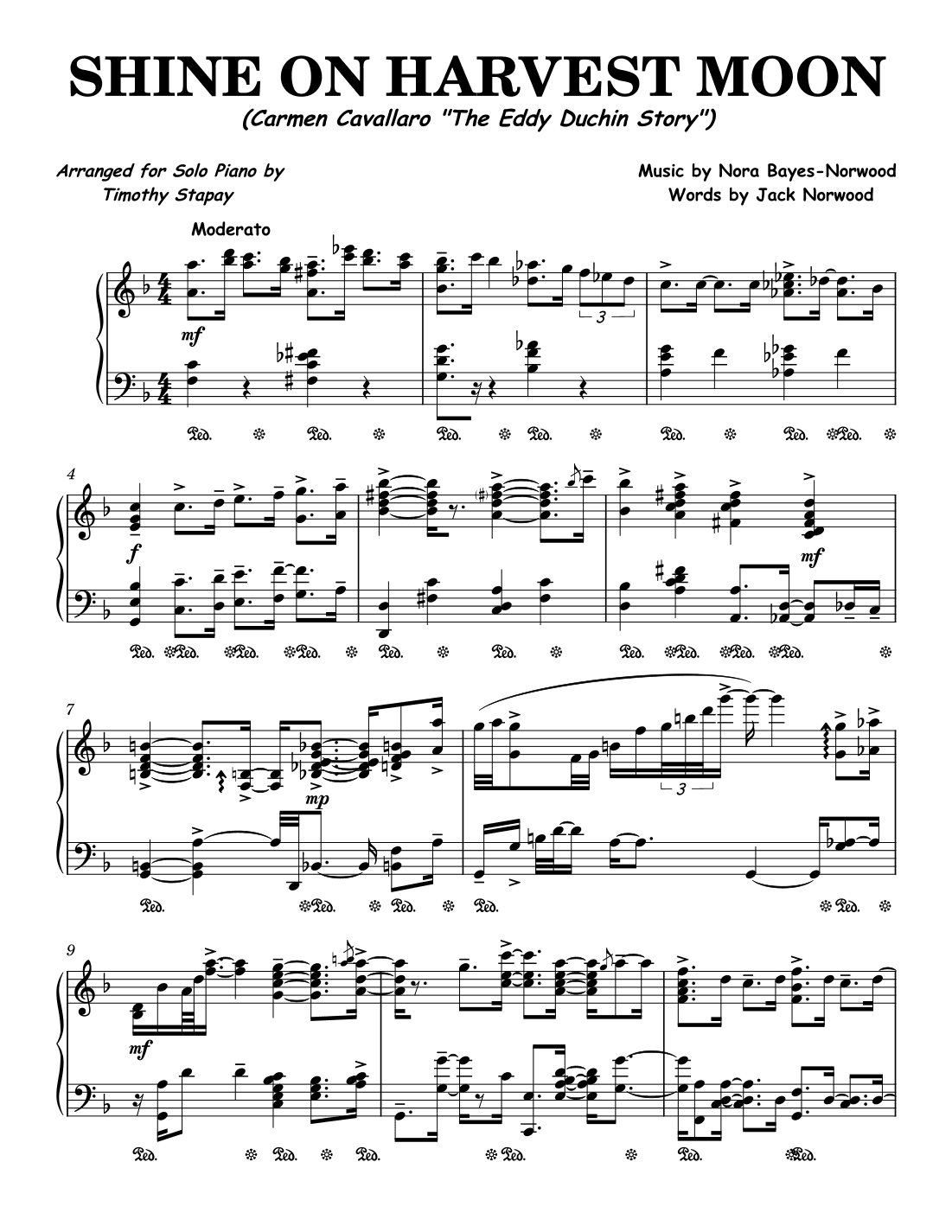 Shine On Harvest Moon (arr. Timothy Stapay)