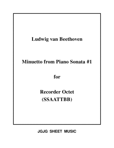 Beethoven Minuetto for Recorder Octet (arr. James Grush)