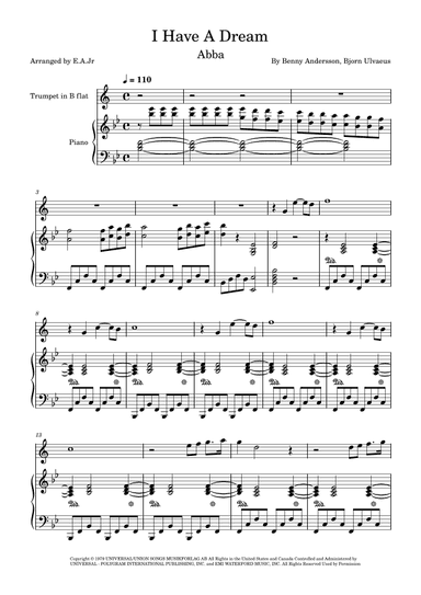 I Have A Dream (arr. E.A Jr)