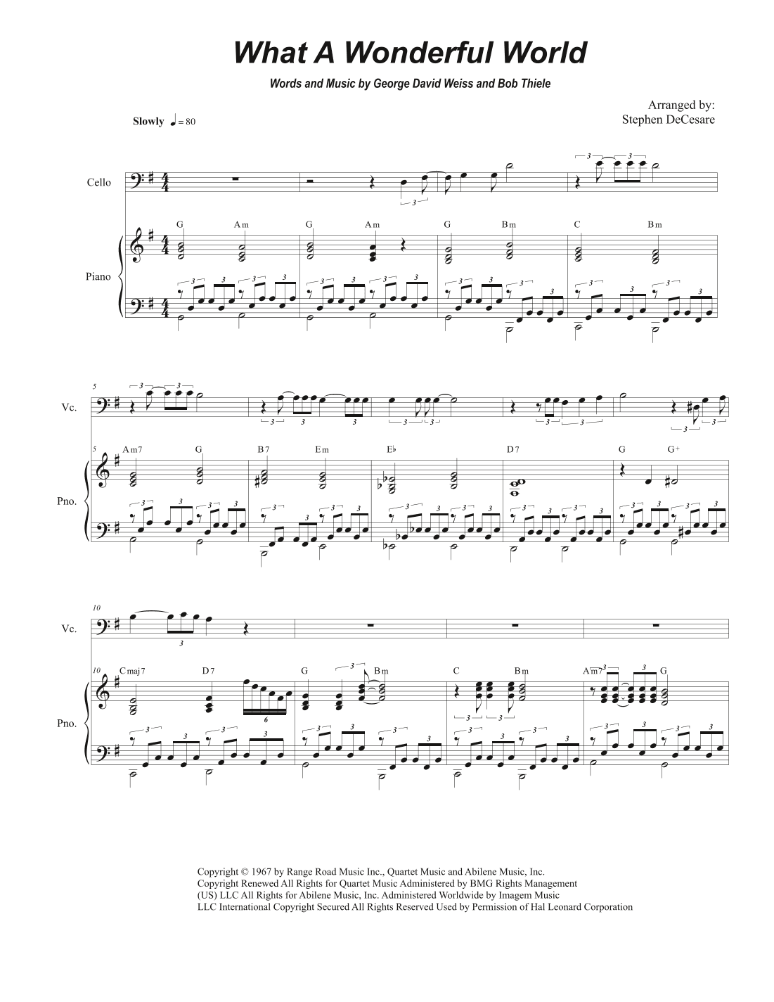 What A Wonderful World (arr. Stephen DeCesare)