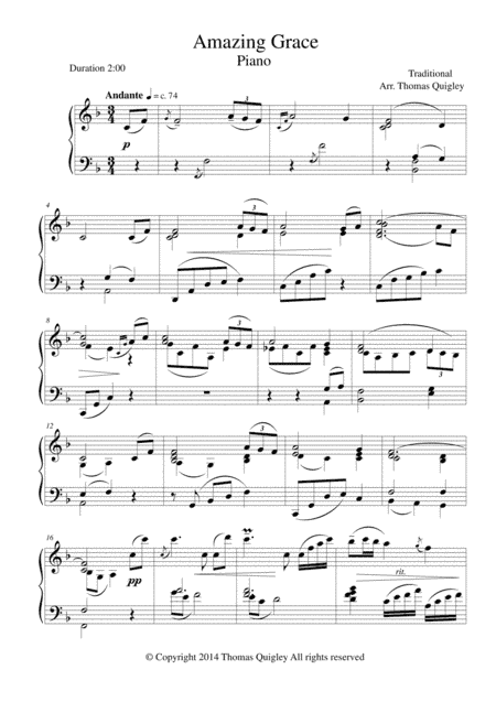 Amazing Grace (arr. Thomas Quigley)
