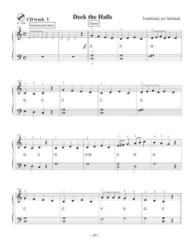 Deck the Halls, very easy piano (arr. Misha Stefanuk)