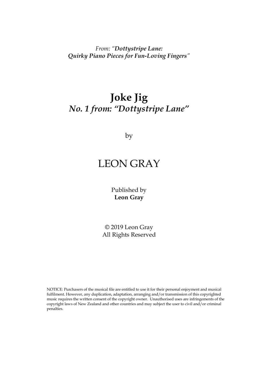 Joke Jig (No. 1), Dottystripe Lane © 2019 Leon Gray