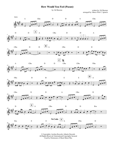 How Would You Feel (paean) (arr. Marco Polo C. Ignacio)