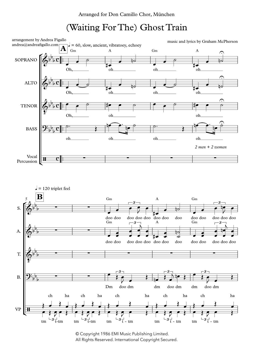 Waiting For The Ghost Train (arr. Andrea Figallo)
