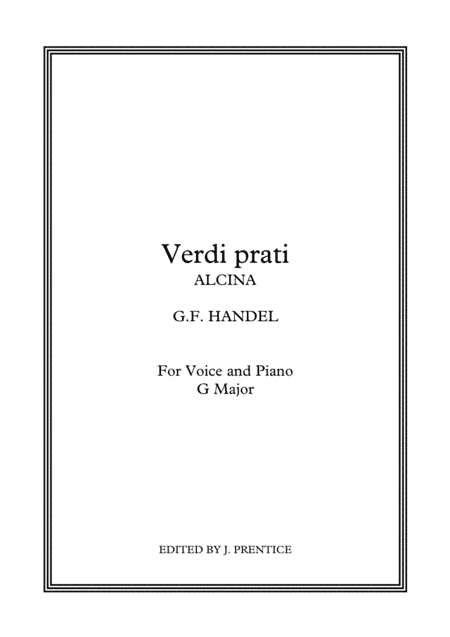 Verdi prati - Alcina (G Major) (arr. Jonathan Prentice)