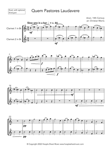 Quem Pastores Laudavere (arr. Christian Morris)