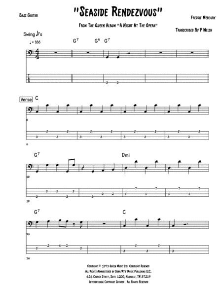 Seaside Rendezvous (arr. Accubass)