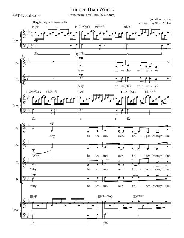 Louder Than Words (arr. Steve Milloy)