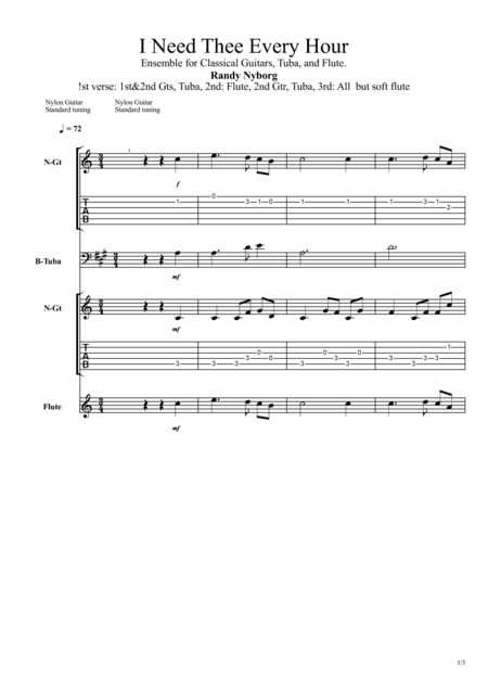 I Need Thee Every Hour (arr. Randy Nyborg)