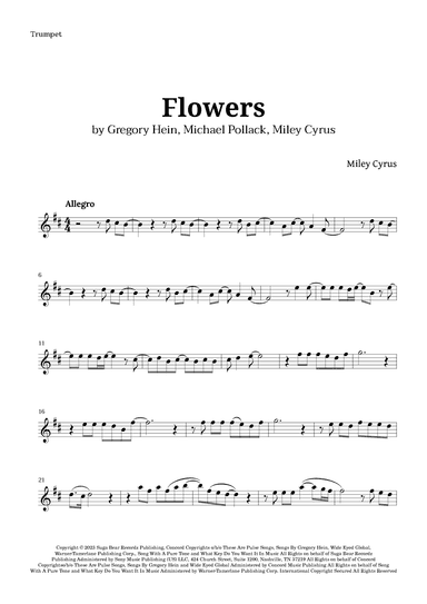 Flowers (arr. Langanho)
