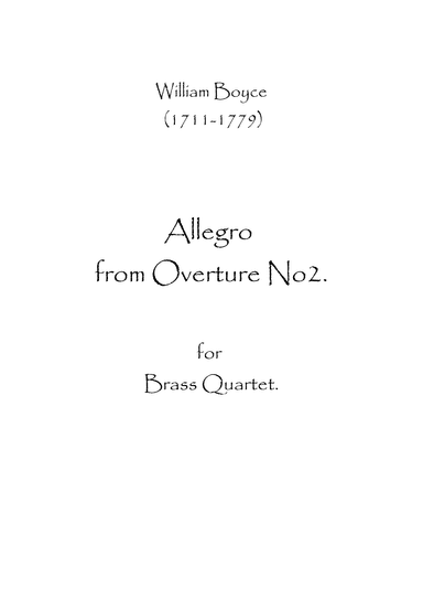 Allegro from Overture No.2 (arr. Spence Bundy)