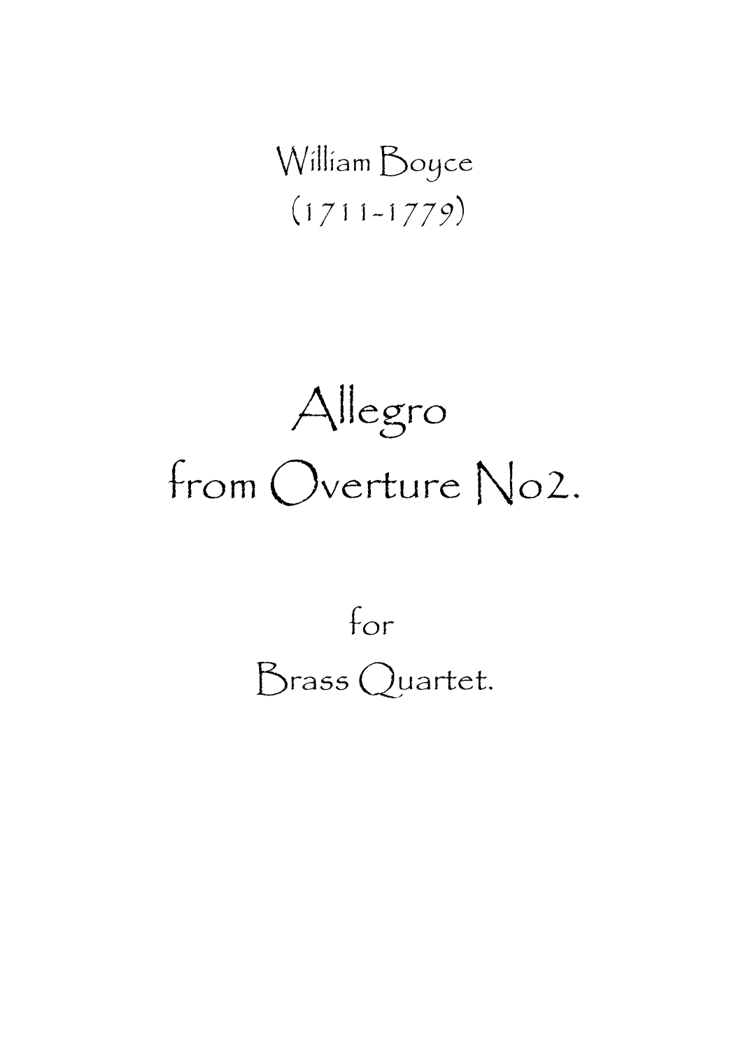 Allegro from Overture No.2 (arr. Spence Bundy)