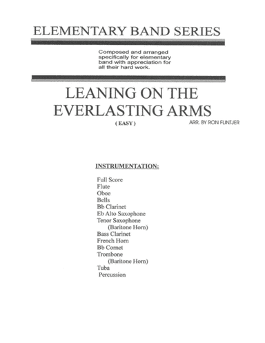 LEANING ON THE EVERLASTING ARMS (arr. Ron Flintjer)