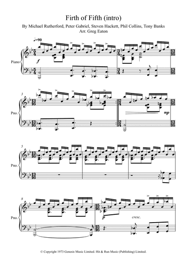Firth Of Fifth (arr. Greg Eaton)