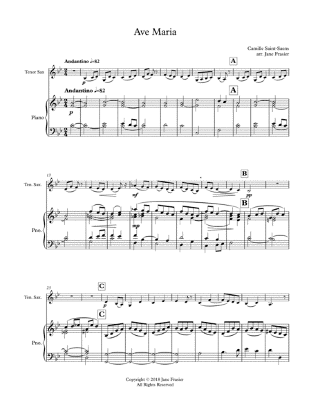 Ave Maria (arr. Jane Frasier)