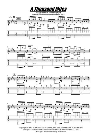 A Thousand Miles (arr. Contemporary Art Laboratory)