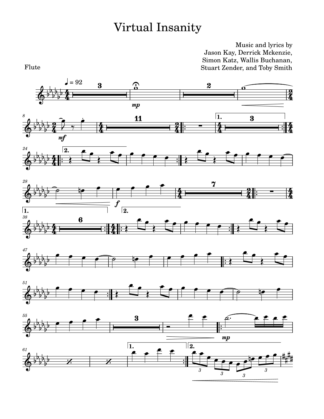 Virtual Insanity (arr. David Lartey)