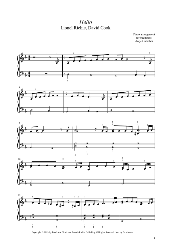 Hello (arr. Antje Günther)