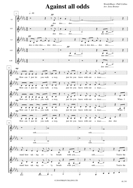 Against All Odds 2006 (arr. Jetse Bremer)