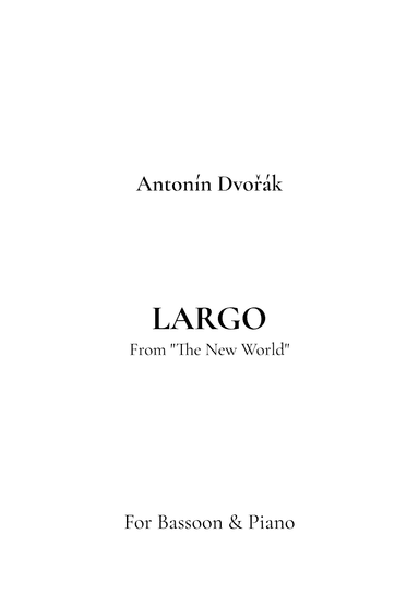 Largo, From Symphony No. 9 "The New World" (arr. Jireh J.)