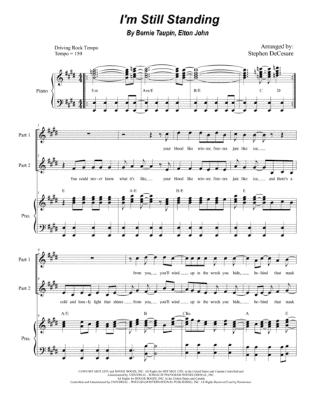 I'm Still Standing (arr. Stephen DeCesare)