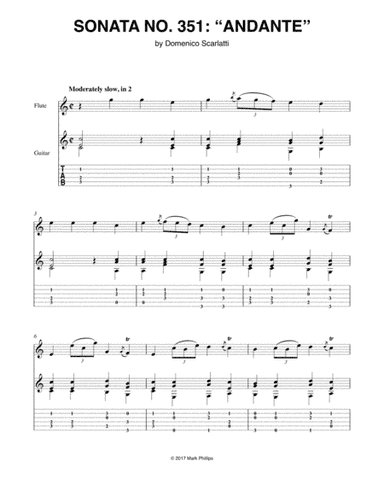 Sonata No. 351: “Andante” (arr. Mark Phillips)