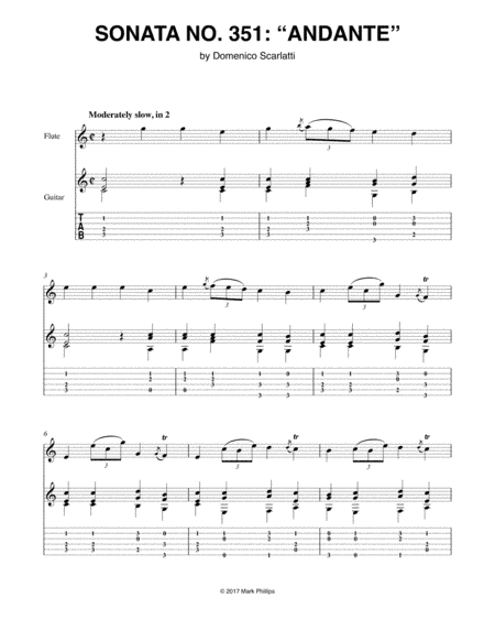 Sonata No. 351: “Andante” (arr. Mark Phillips)