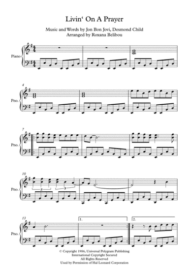 Livin' On A Prayer (arr. Roxana Belibou)