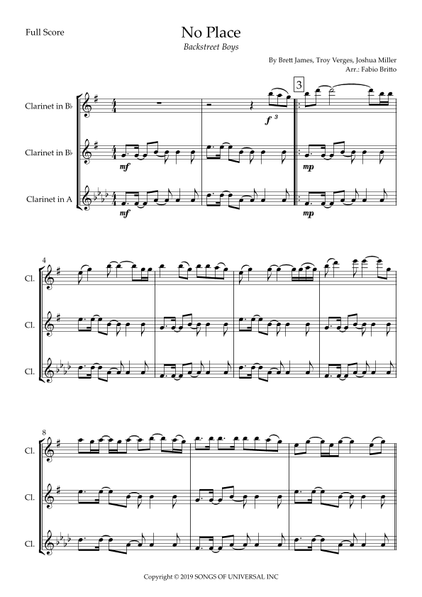 No Place (arr. Fabio Britto)