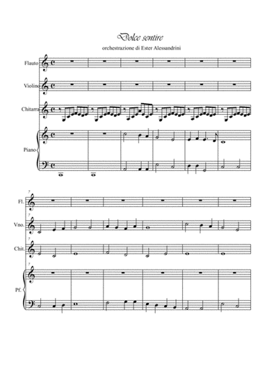 Dolce sentire. Quartet (arr. Ester Alessandrini)