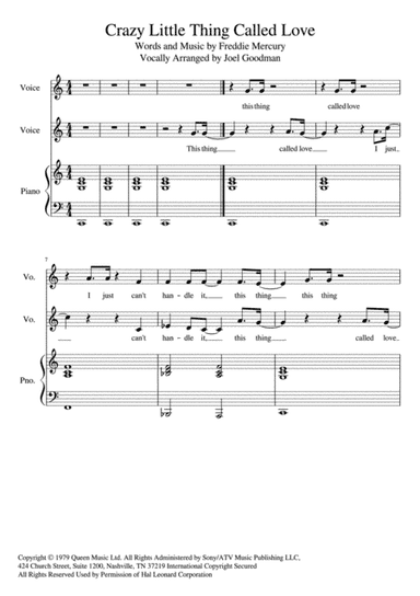 Crazy Little Thing Called Love (arr. Joel Goodman)